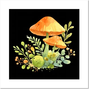 Orange Mushroom Posters and Art